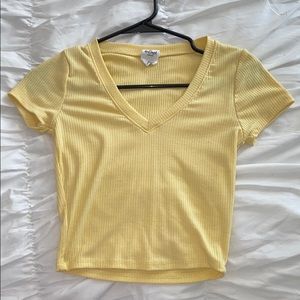 Brandy Melville Yellow crop top